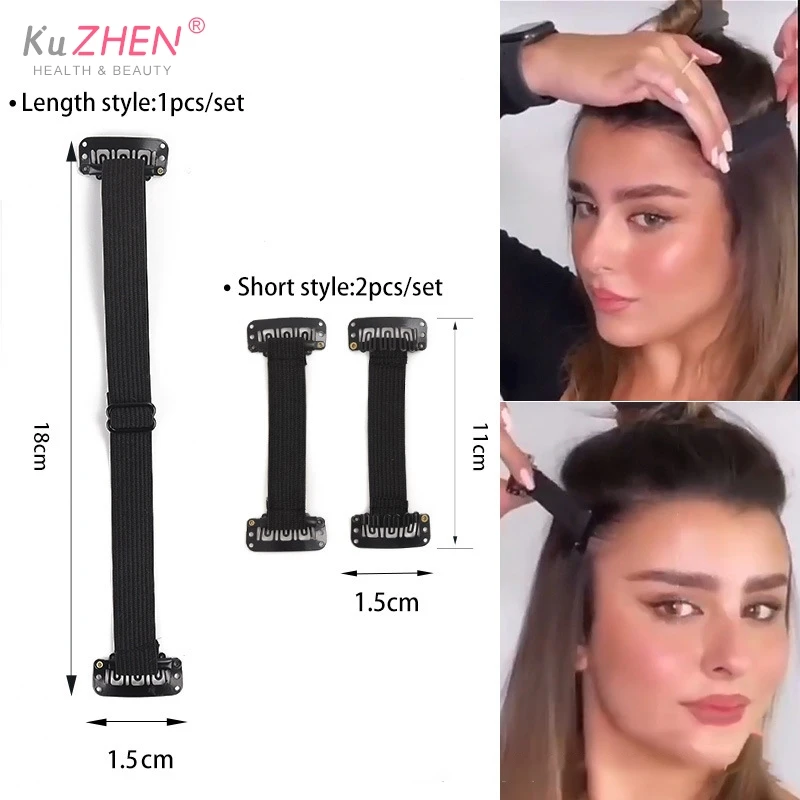 Cinturón de estiramiento facial instantáneo de 1,5 cm de ancho, banda elástica ajustable con pinza para el cabello, banda para eliminar arrugas de los ojos