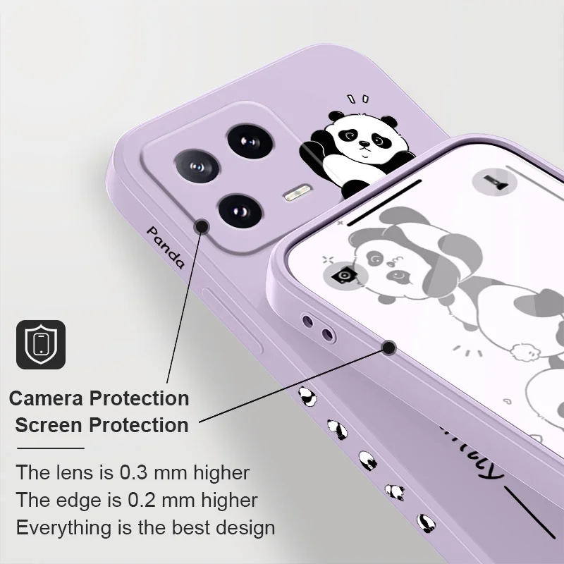 Frantic الباندا جراب هاتف ل Xiaomi Mi 15 14 14T 13 13T 12 12X 12T 12S 11 11T 10 10T 9 9T Pro Lite غطاء سيليكون سائل #6