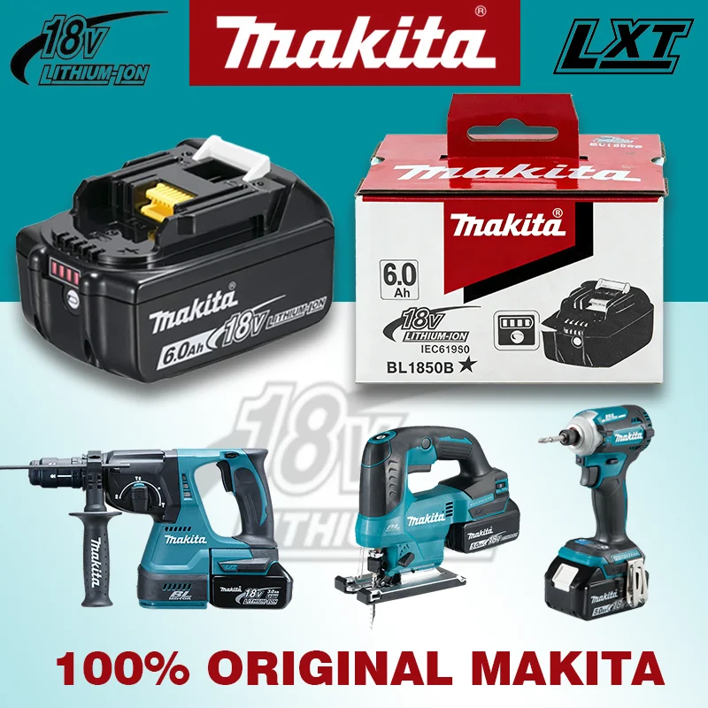 

Original Makita BL1860 6.0Ah Li-ion Battery，for drilling,driving,fastening,cutting，grinding and more applications