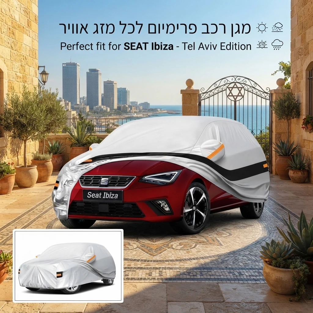 Outdoor Car Cover for Seat Ibiza/Fiat Panda/VW Polo/Kia Rio/Citroen C3 Breathable Waterproof Dust UV Protection For all seasons