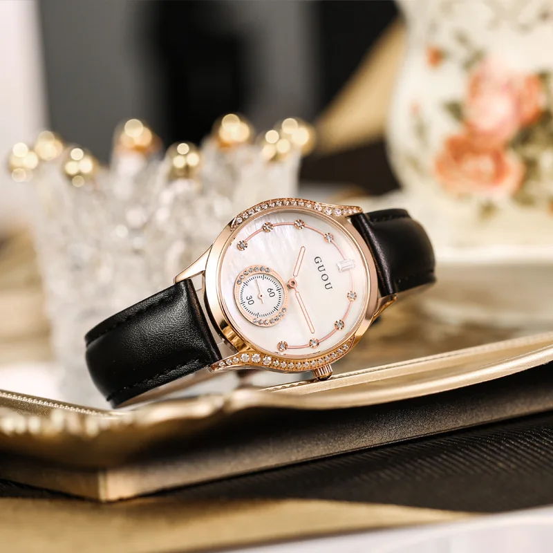 Watches & Accessories: Women'S Fashion Watches, Stylish Quartz Watches With Leather Straps For Girls, Ladies' Accessories