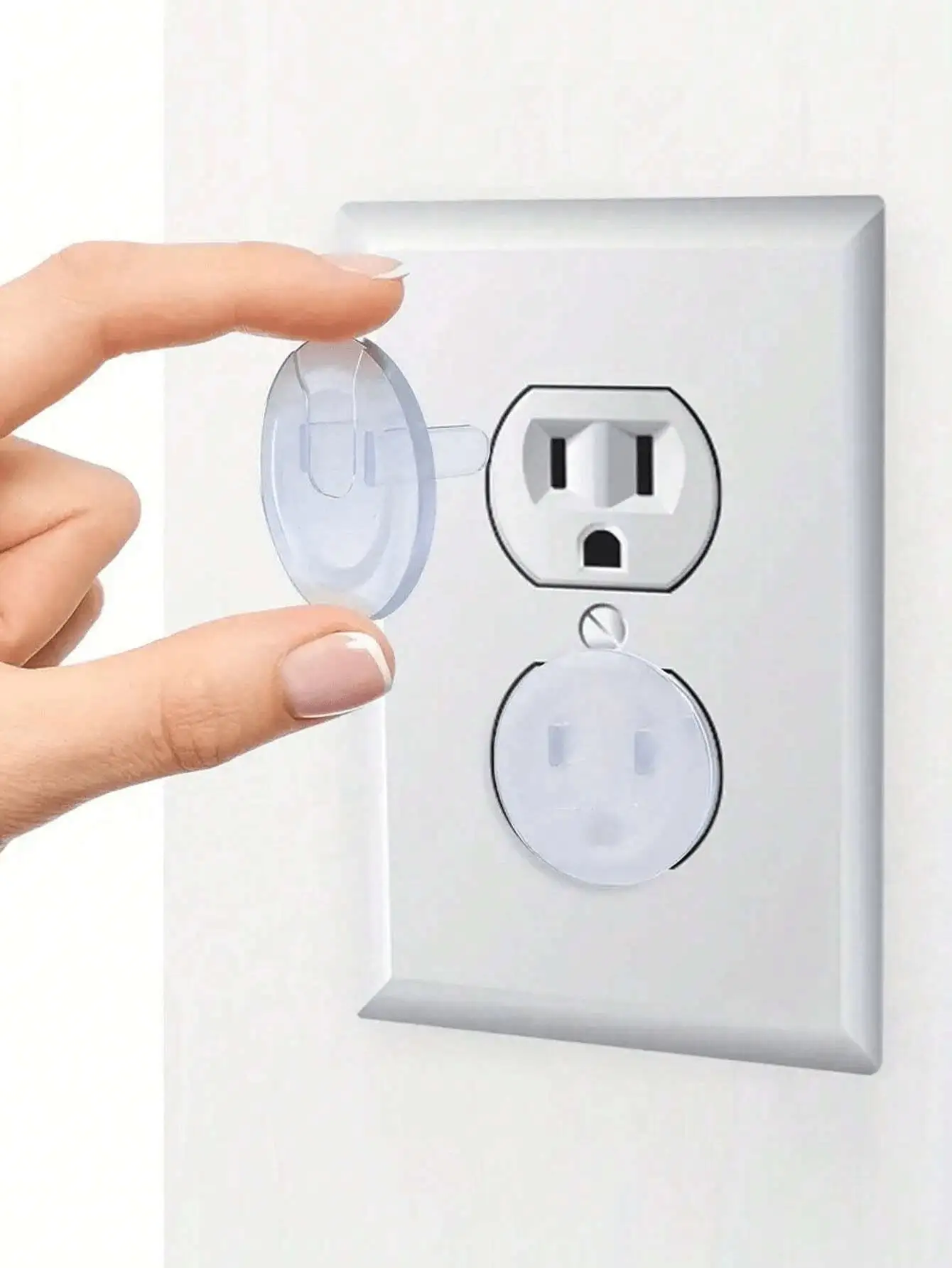 10/20Pcs Clear Baby Outlet Plug Covers, Child Proof Electrical Protector Safety Caps, EU US Power Socket Protector for Kids