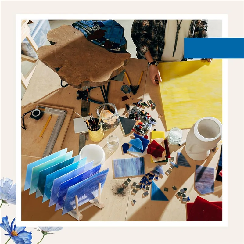 ABPQ-4X Stained Glass Organizer Stained Glass Tools Stained Glass Sheets Storage Holder Organizer Rack For Stained Glass