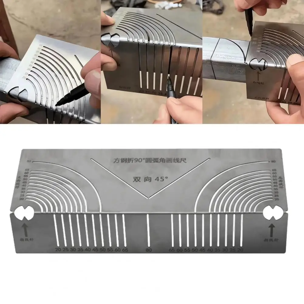 Angle Arc Marking Tool Dual-purpose Metal Marking Tool for Precise Angles Arcs Adjustable Linear Scriber for Corrosion Resistant