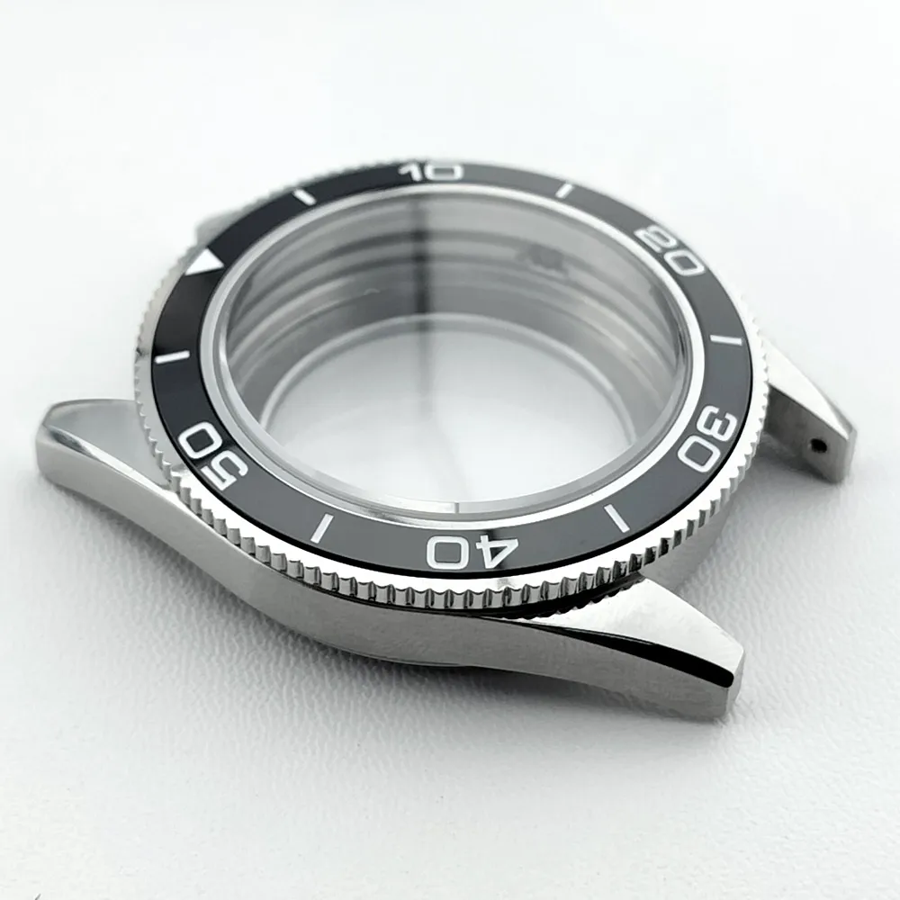 Hochwertiges 41,7-mm-Metallgehäuse mit Saphirglas, passend für 8215-Armband, Modifikationsbausatz, schwarz-blau, Uhrenteile, Zubehör, Uhrenbox – Detail 3