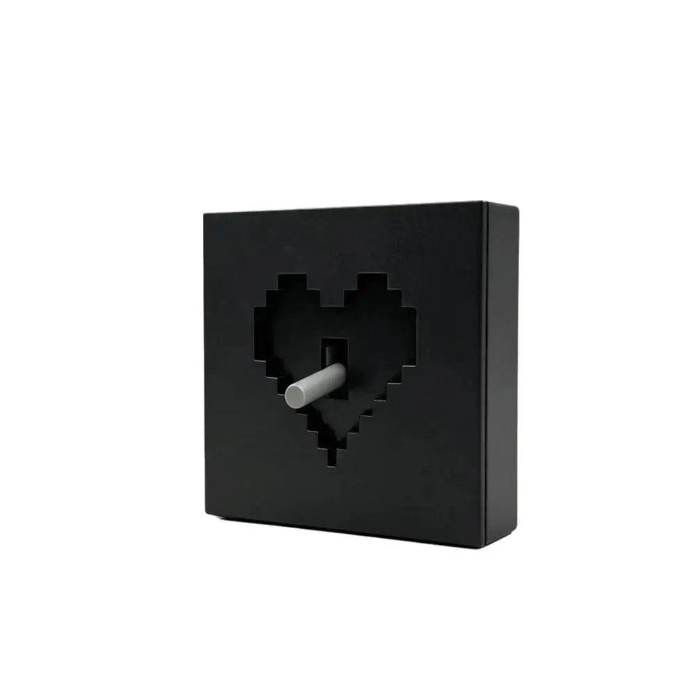 3D Printed Pixel Heart Light Switch Cover Removable Retro Game Style Wall Switch Plate Decor Shell Accidental Touch Prevention