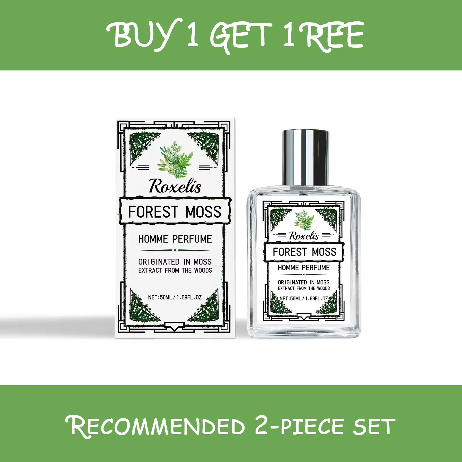Roxelis Eau De Cologne For Men Woody Forest Scent Long Lasting 50ml_voghion.com