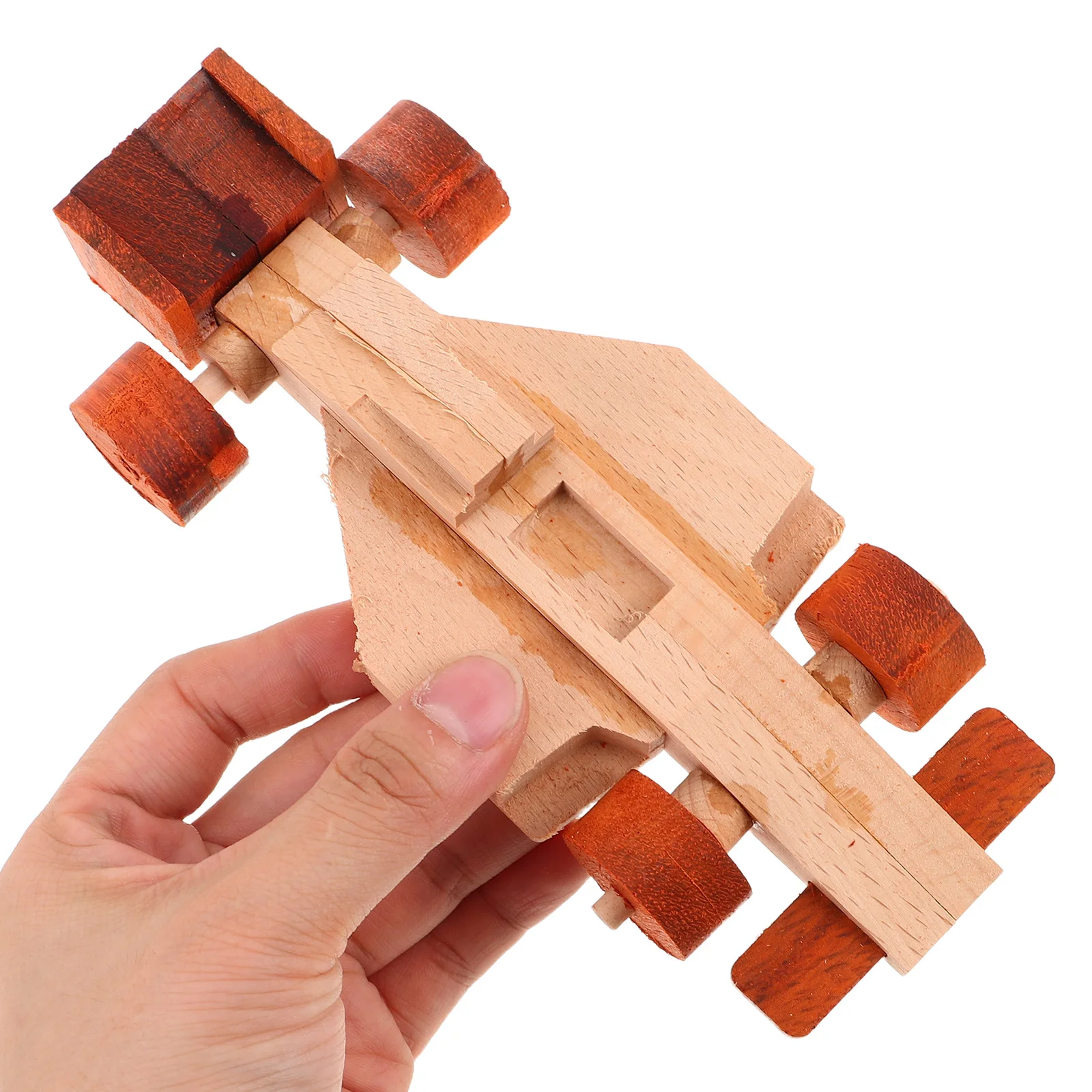 

Creative Diy Racing Car Kit Solid Wood Unfinished Craft For Family Bonding Team Wood Building Set Engineering Auto Building