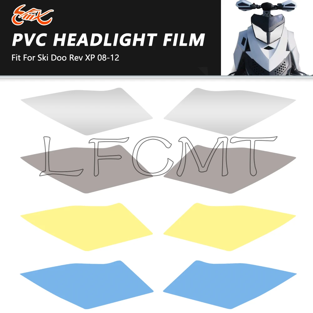

Прозрачная защитная пленка из ПВХ для фар снегохода, подходит для Ski-Doo 2008-2015 REV XP MXZ Renegade Summit 600 800