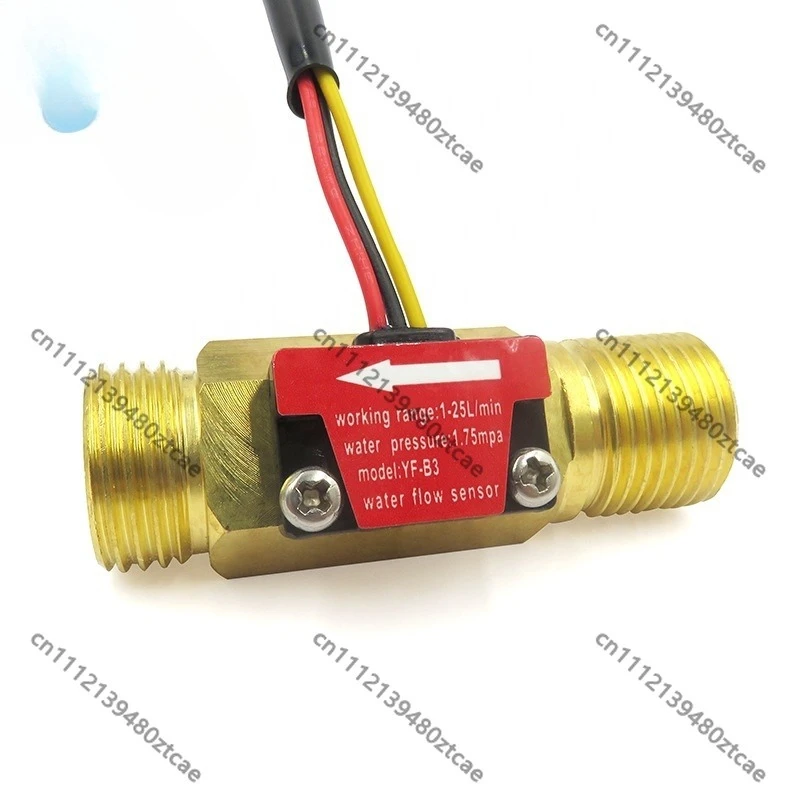 G1/2 Inch Turbine Liquid Flow Sensor Electronic Water Heater Sensor OEM Supported