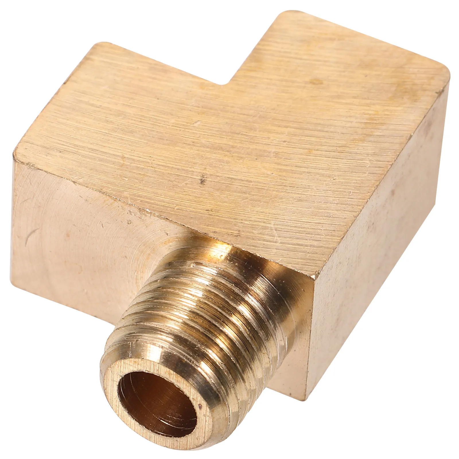 Copper Oil Pump Tee Fitting M10 External Thread Durable Connector Oil Fuel Air Hose Adapter Plumbing Parts 90 Degree Elbow