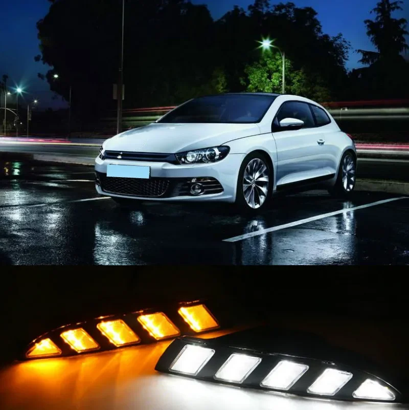 

2PCS For Volkswagen Scirocco 2011 2012 2013 2014 2015 driving LED DRL Daytime Running Light Daylight 12V Fog lamp