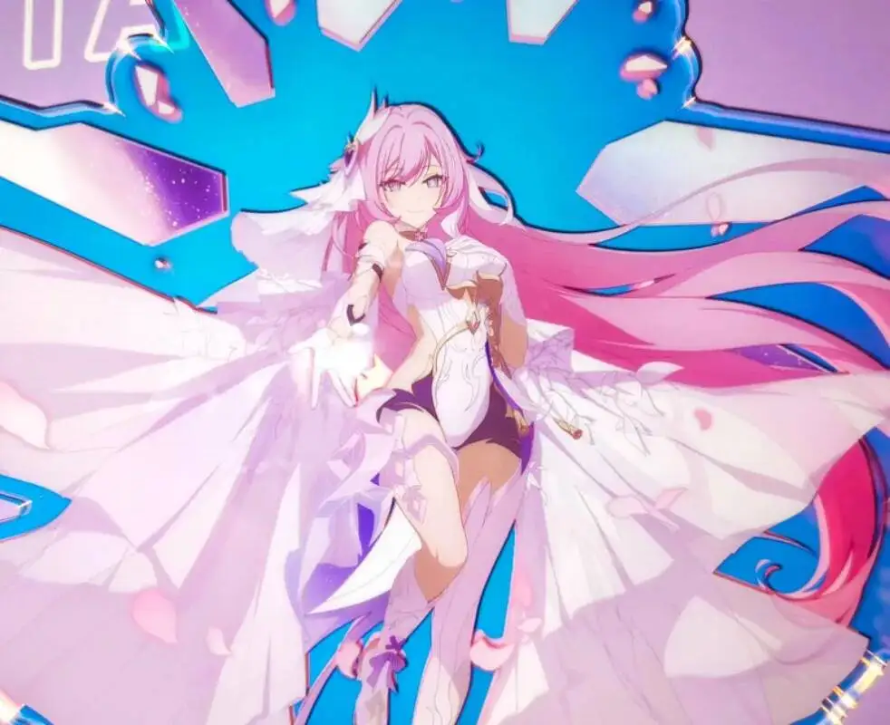 

[Genuine] Mihoyo Original Honkai Impact 3RD Acrylic Stand Cosplay Elysia Acg Desktop Ornament Halloween Gifts
