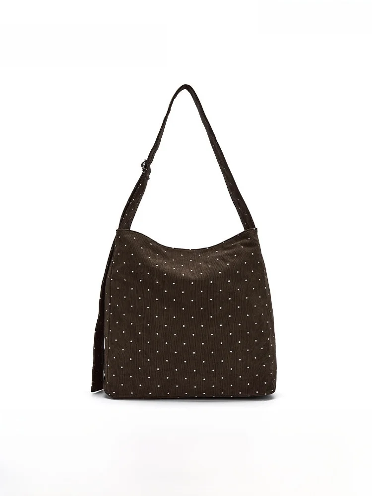 Hotwind Polka Dot Ladies oulder Bag Large Capaci Adjustable Crossbody Bag Casual Simple Sle Winter 2025 Women's Bag