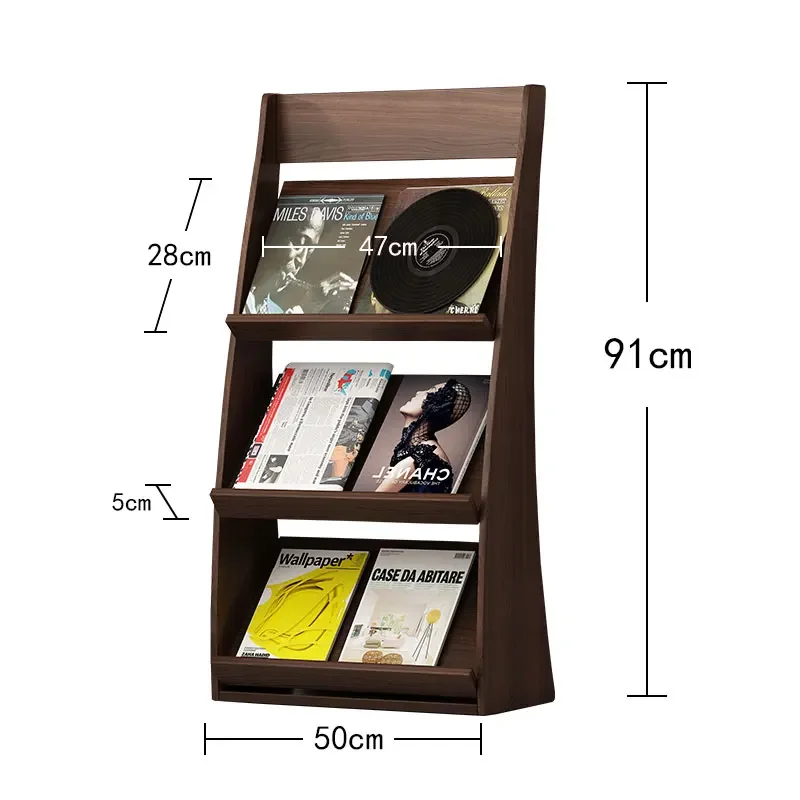 Magazine storage rack Floor-to-ceiling data rack Vertical flyer page display High Quality