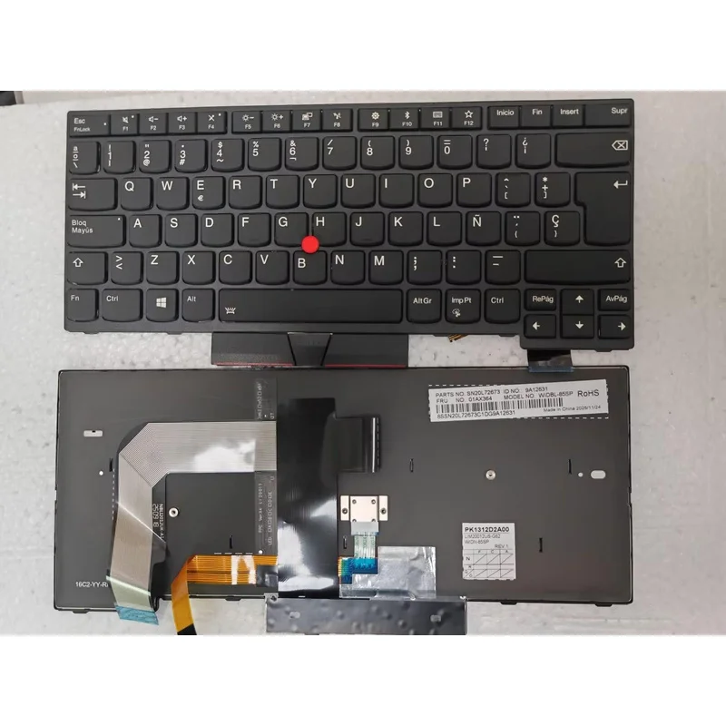 f    Backlit Keyboard for Lenovo Thinkpad T470 T480 A475 A485 With Point