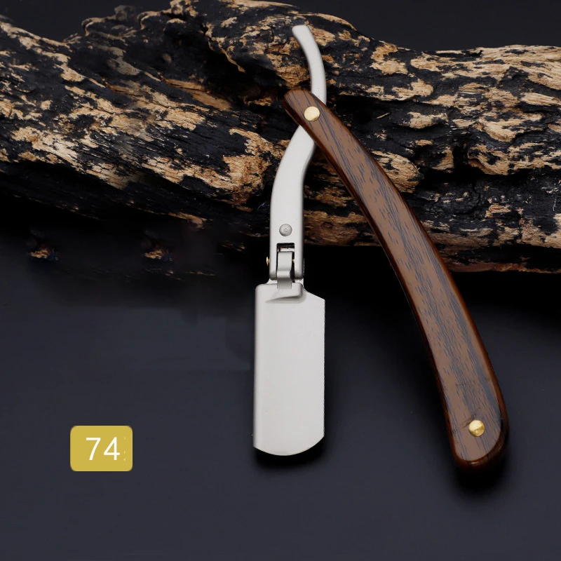 Składany nóż do golenia ze stali nierdzewnej broda prosta maszynka do strzyżenia włosów narzędzia dla mężczyzn instrukcja wygodna maszynka do golenia włosów