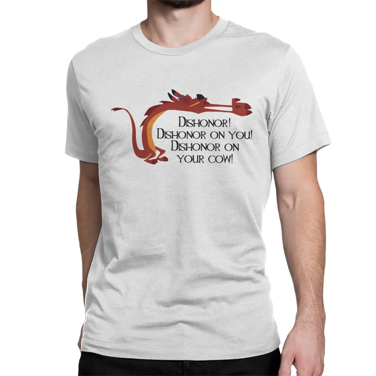 Dishonor Mulan Mushu Men Women T Shirt Unique Tees Short Sleeve Crewneck T-Shirts Cotton Birthday Present Clothing