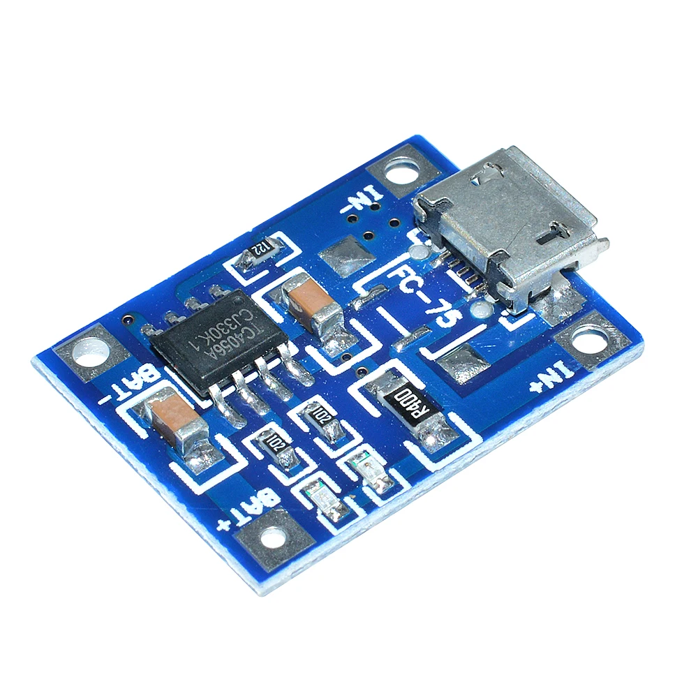 1-10pcs Micro USB 5V 1A 18650 TP4056 Lithium Battery Charger Module Charging Board With Protection Dual Functions 1A Li-ion