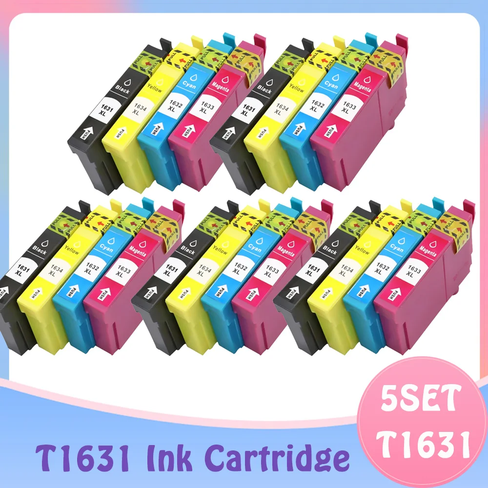 16XL T1631 Compatible Ink Cartridge For Epson WorkForce WF 2010 2510 2520 2530 2540 2630 2650 2660 2750 2760 Printer