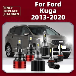 2/6x For Ford Kuga 2013 2014 2015 2016 2017 2018 2019 2020 LED Car LED Headlights 30000LM 28000LM High Low Beam 6000K Fog Lamps