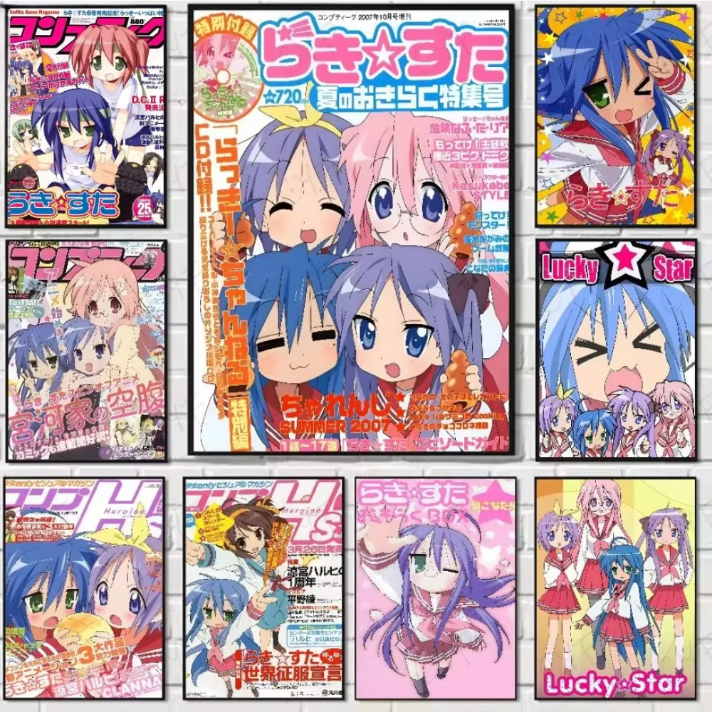 

5D Diamond Painting DIY Popular Anime Cute L-lucky StarS Full Round/Square diamond Mosaic Art Wall Fan's Home Decor Gift