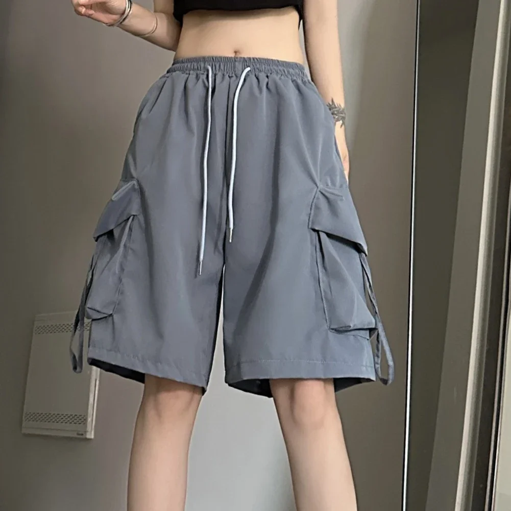 Cargo Pockets Casual Workwear Casual Outfits Solid Color Design Brand New Condition Commuting Wear For Casual Occasions