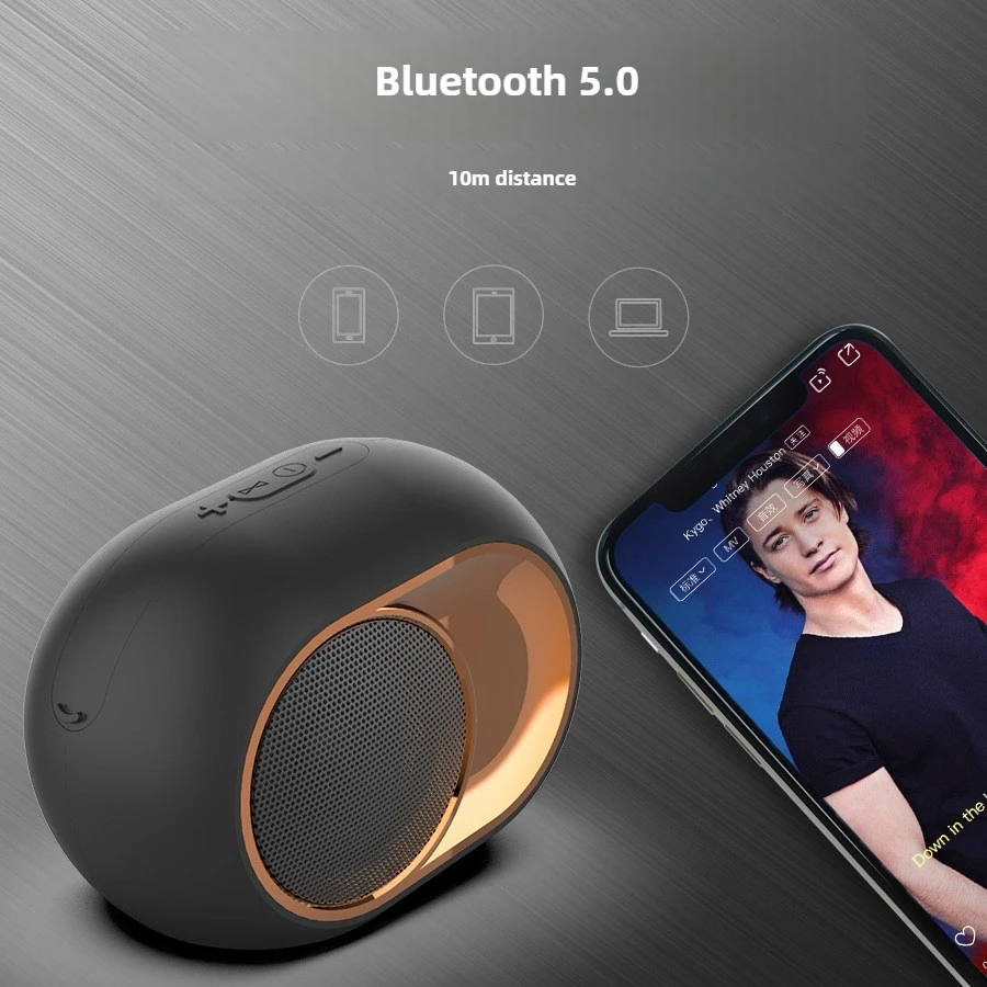 X6 Bluetooth Speaker TWS Wireless Subwoofer TF Card 3.5mm Aux Smart Speakers Home Outdoor Powerful Sound FM Radio Big Battery