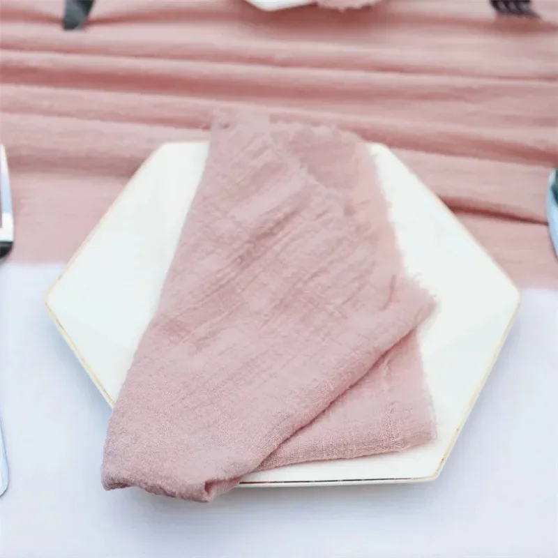 

42x42cm Cotton Gauze Wedding Napkins Retro Cotton Table Decor Tea Towels Dinner Table Rustic Decor