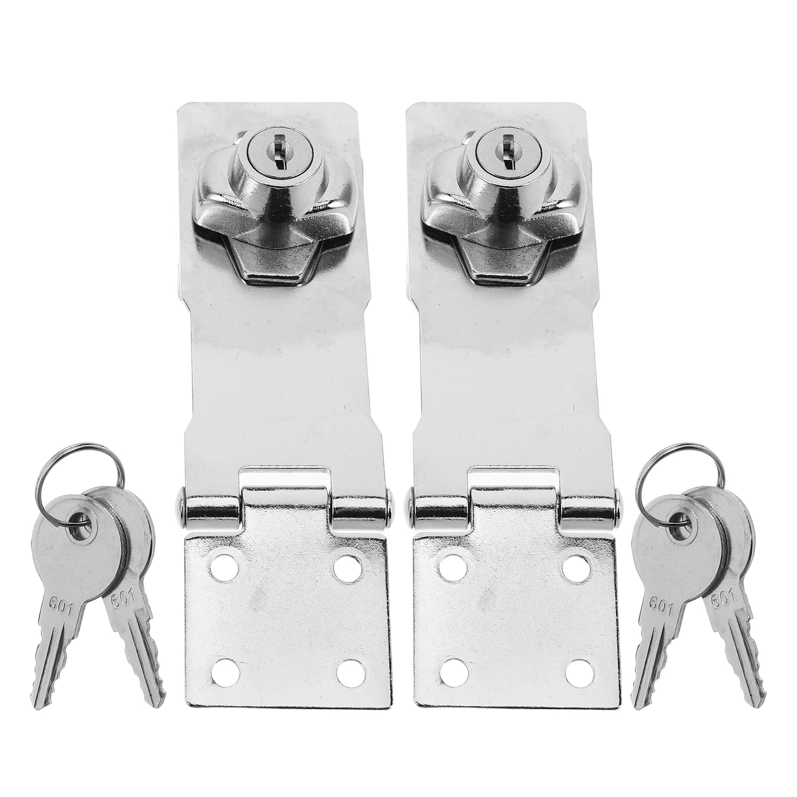 

1 Set Stainless Steel Right Angle Latch Lock Cabinet Door Lock With Key For Drawer Fridge Mailbox Wardrobe Hasp Clasp Security