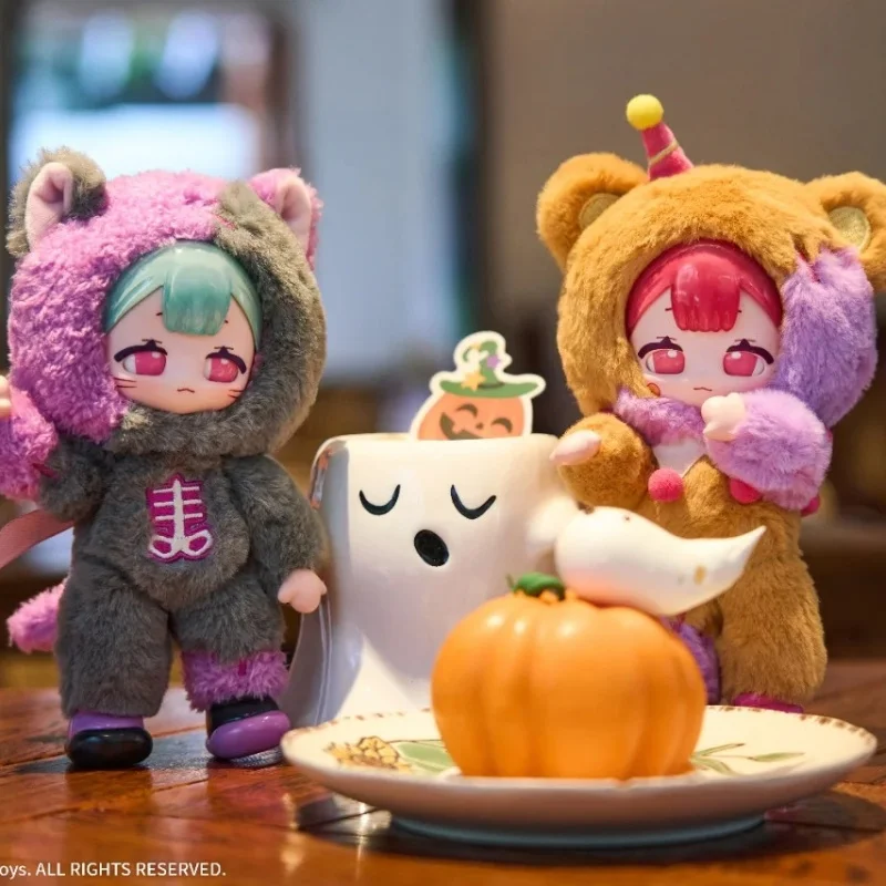 

Genuine Qiguai Amusement Park Series Toys Blind Box Mobile Plush Vinyl Doll Halloween Trendy Play Mystery Box Halloween Gifts