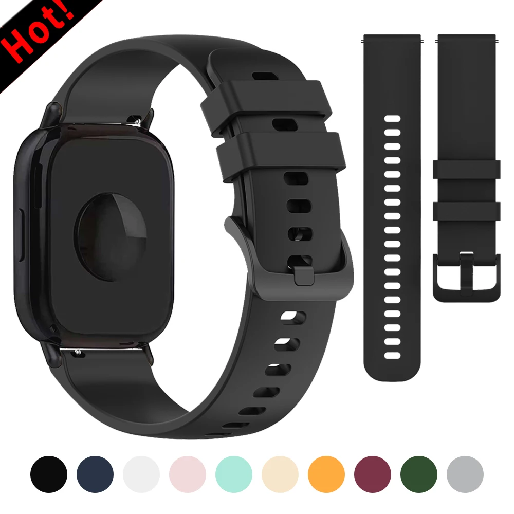 22mm Smartwatch Band For Realme Watch 5 Bracelet Correa For Realme Watch S2/Realme S 2 2 Pro Realme 3 3 Pro Sports Silicone Band