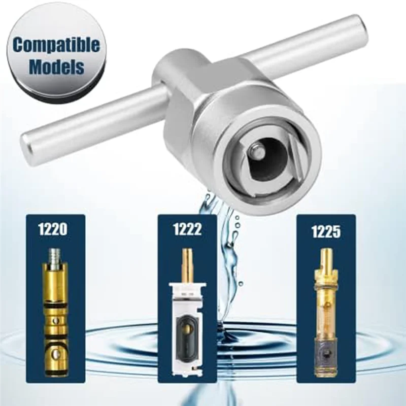 

AB34-2 PCS 104421 Cartridge Removal Tool Silver Cartridge Puller Compatible With For Moen 1200, 1222, & 1225 Single Handle Cartr