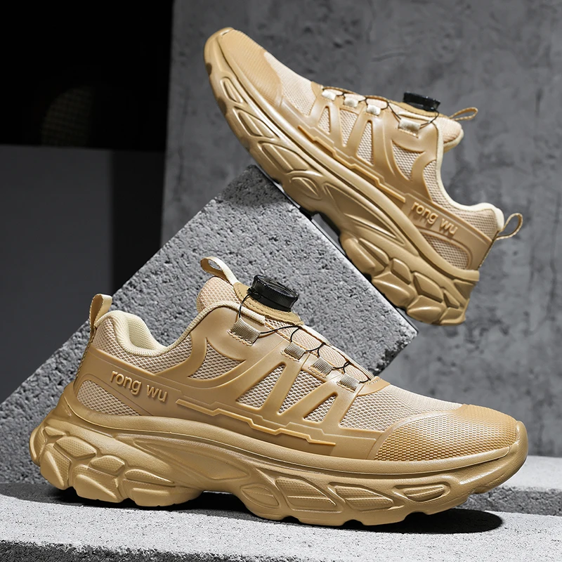 

New Outdoor Leisure Hiking Shoes Rotating Buckles Anti Slip Durable Mountaineering Shoes Spring Summer Mesh Breathable Sneaker