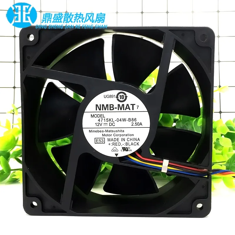 1pcs * ORIGINAL 4715KL-04W-B86 DC12V 2.50A 12038 120*120*38mm NEW COOLING FAN RADIATOR