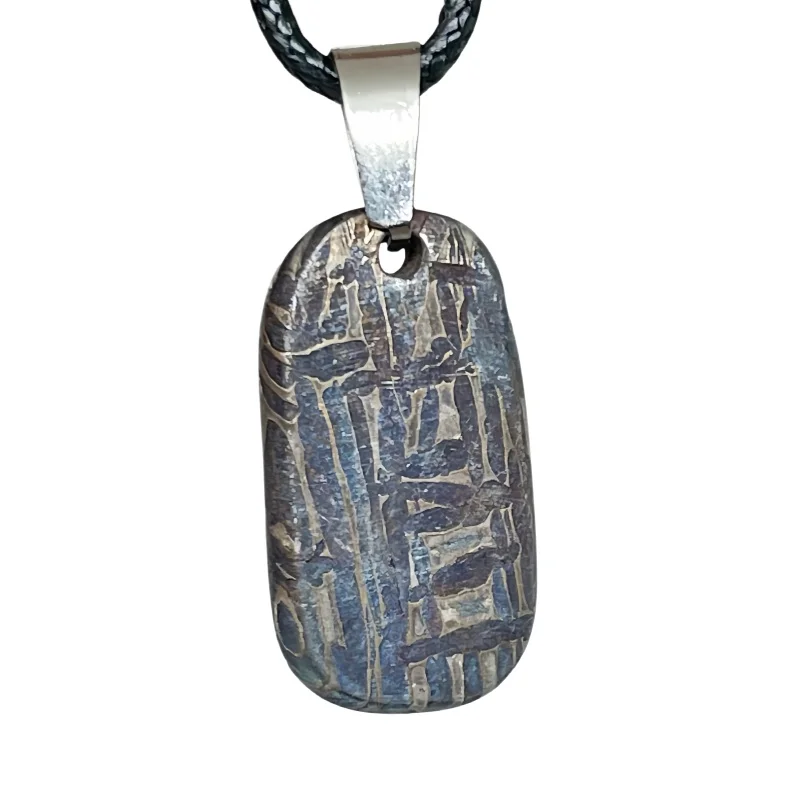 6g Muonionalusta meteorite pendant Natural iron meteorite pendant Meteorite slice Collection -LK262