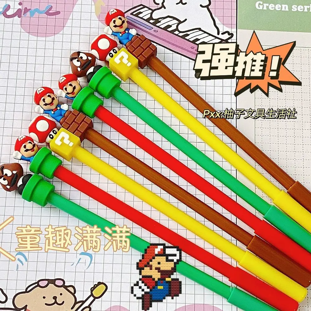 

8Pcs Super Mario Neutral Pen Cartoon Pen Signature Pen Creative Stationery Primary School Supplies Kawaii Cute Stationary Gift