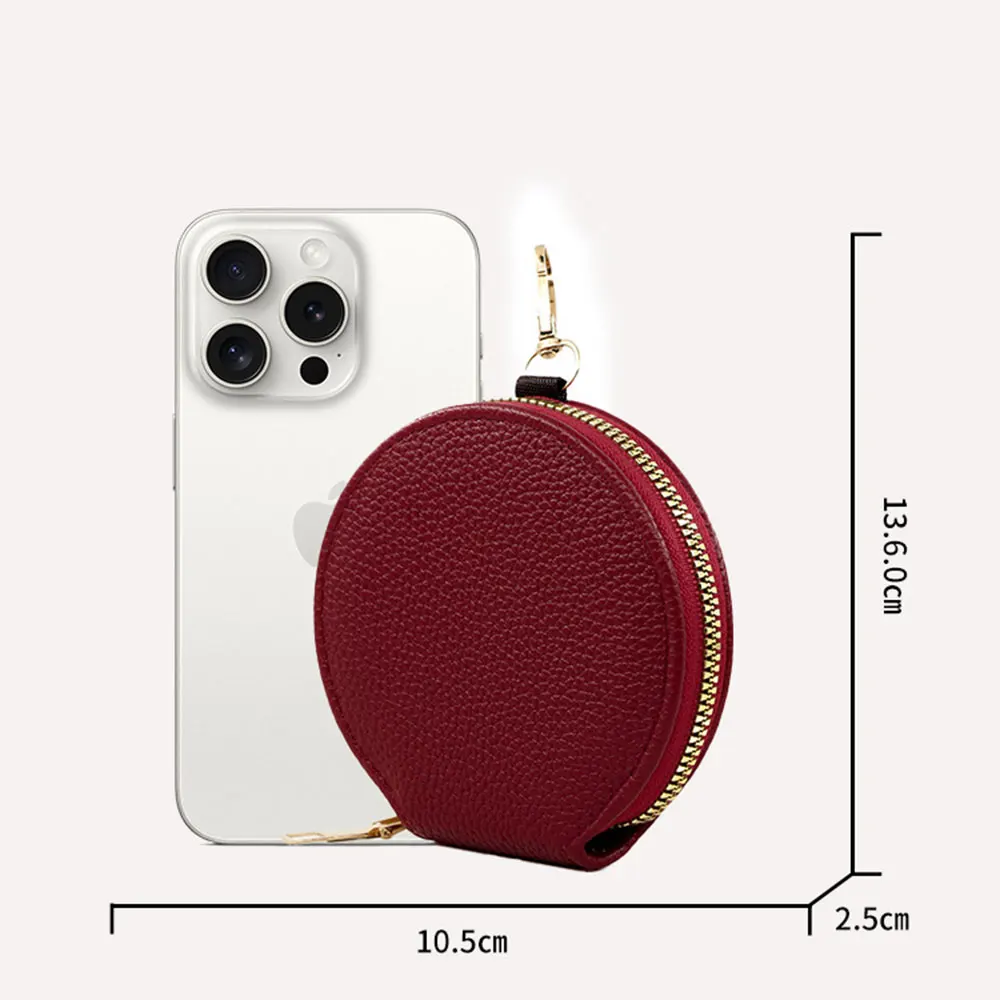 New Women Zipper Wallets Portable Round Mini Simple Card Bag High Quality Coin Pocket Card Clips Female Coin Purses