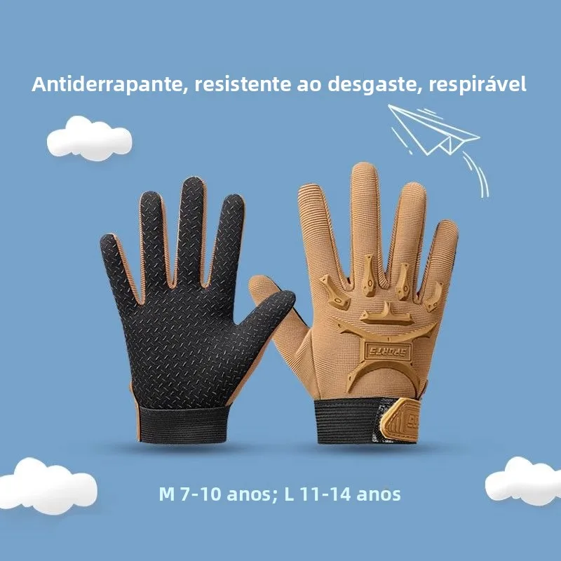 ttit-children's-tactical-gloves-fitness-training-anti-slip-balance-bike-skateboarding-wheeling-unisex-sport-gloves