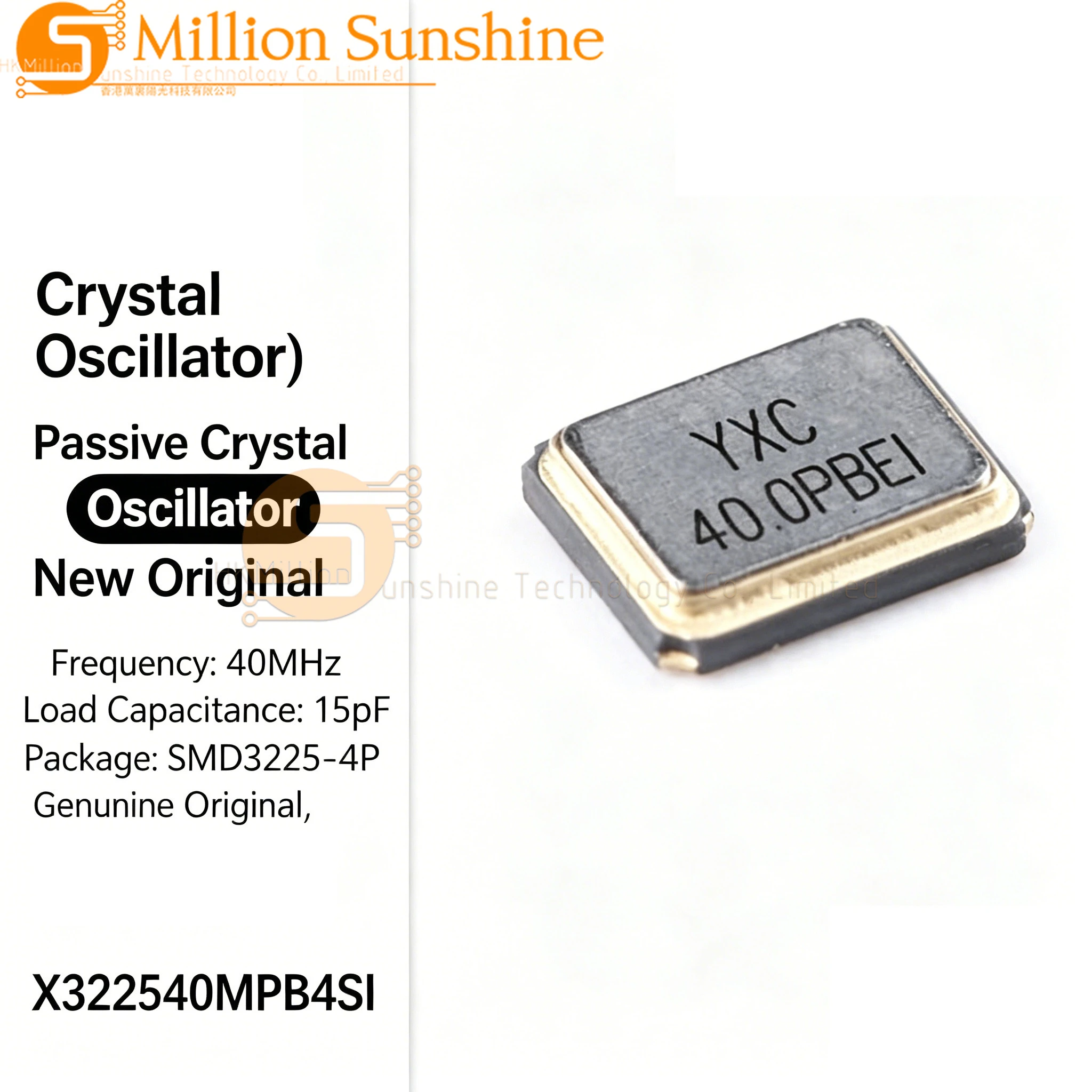 50pcs X322540MPB4SI YSX321SL 40MHz ±20ppm 15pF SMD Passive Crystal Oscillator HC-49S 3.2x2.5mm