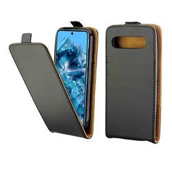 Ultta-Thin Vertical Flip TPU Leather Case for Google Pixel 8 8A 8 Pro 7 7A 7 Pro 6 6A 6 Pro 4XL Business Card Slot Flip Cover