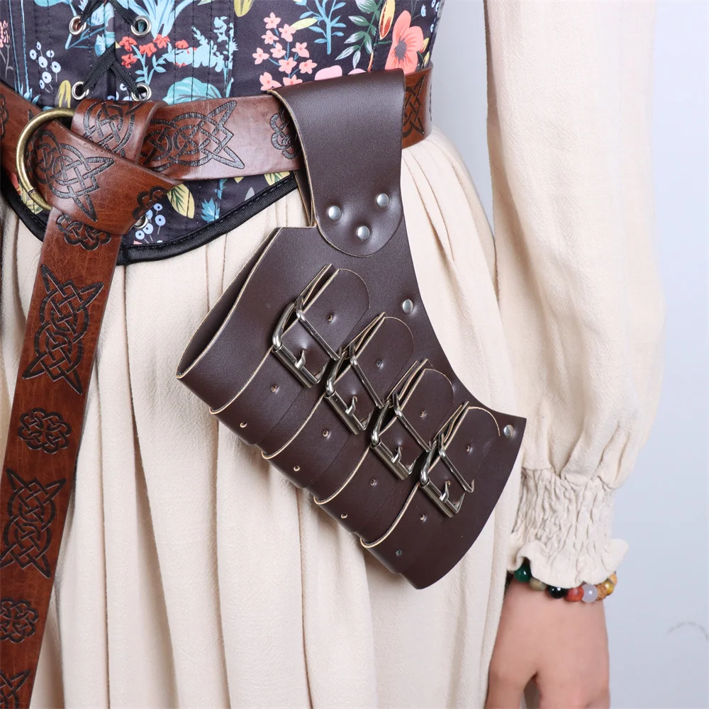 Medieval Leather Belt Bag Storage Bag Knight Pouch Halloween Accessories Cosplay Props