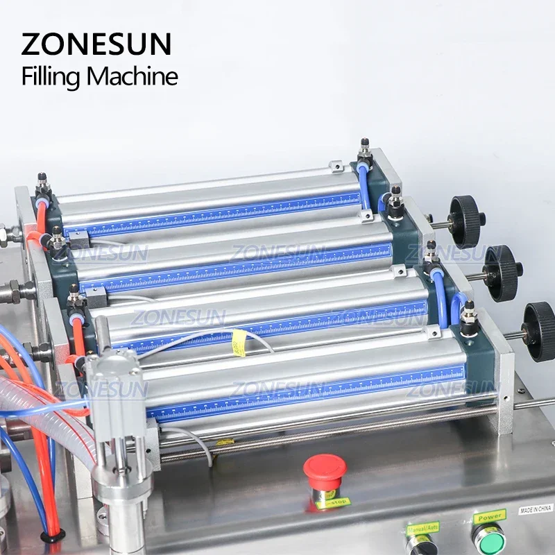 

ZONESUN Pneumatic Liquid Filling Machine Oil Toner Wine Beer Soda pop Food Beverage Machinery Water Bottle Filler Cosmetic