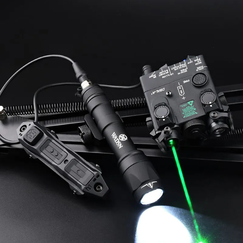 WADSN Full Function DBAL-A2 Red Dot Blue Green IR Laser Indicator PEQ15 Infrared Laser M600 M300 Airsoft Flashlight Weapon Light