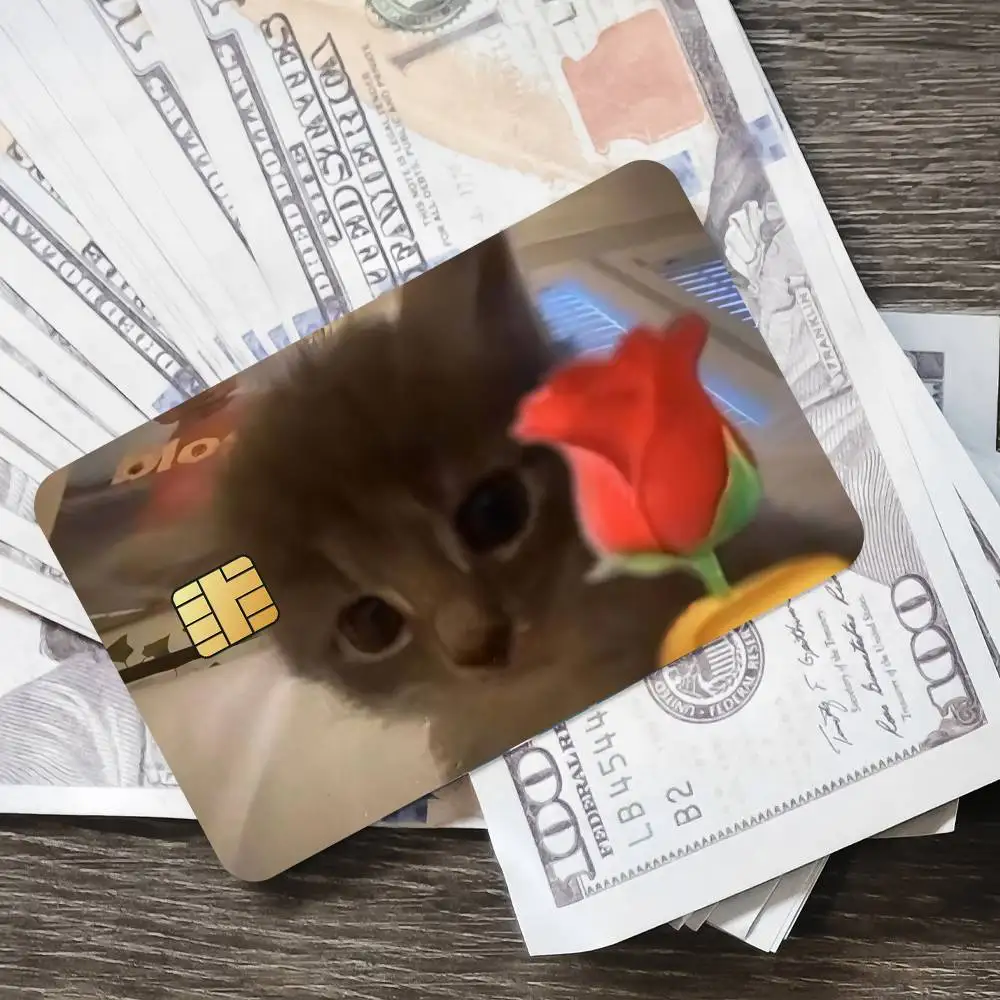 Lustiger Katzen-Aufkleber für Kreditkarten, Debitkarten, wasserdichter Aufkleber, Schutzfolie für Bank- und Buskarten – Detail 6