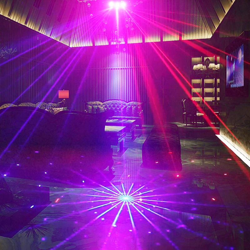 New Pattern 9Eyes Projector Lights New Year Family Gathering Light A Living Room Party Accessories DJ Jumping Di Karaoke Bedroom