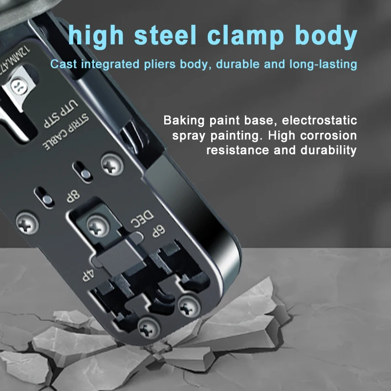 ONTi Multifunctional 2 in 1 RJ45 Network Cable Plier Test Crimping Pliers 4P/6P/8P Wire Stripper LAN Crimper Pliers Cutting Tool