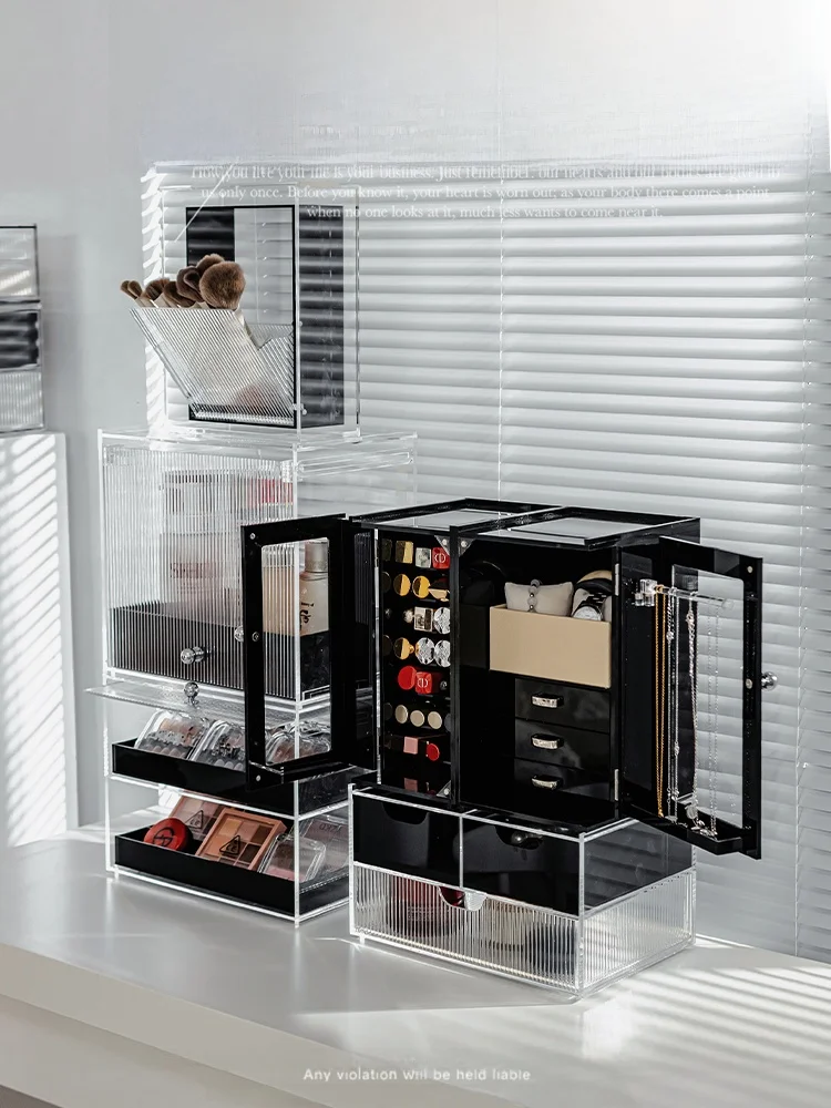 

Acrylic Cosmetic Storage Box Dustproof Jewelry Skin Care Product Organizer Desktop High-End Feeling Lipsti Box Organizer