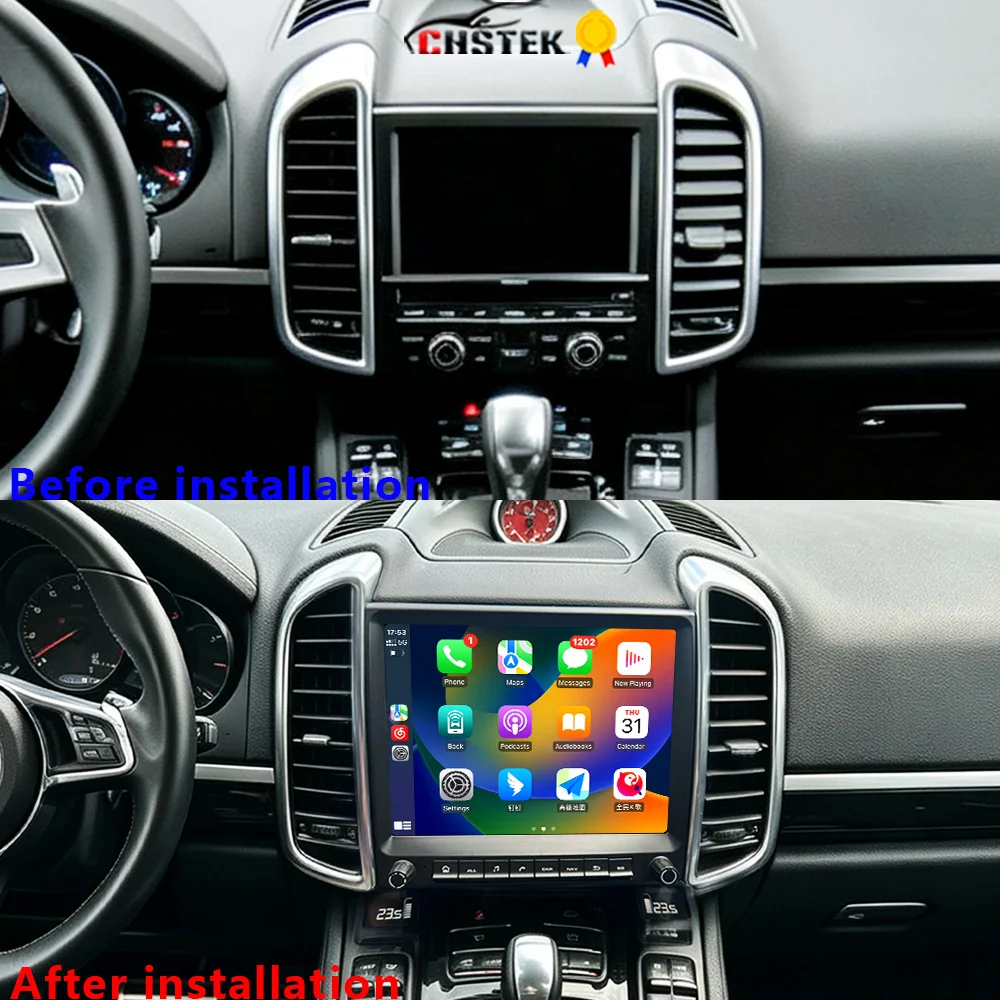CHSTEK Android 14 Car Stereo For Porsche Cayenne 958 92A 2011-2017 Wireless CarPlay Android Auto GPS Bluetooth Car Radio RDS DSP