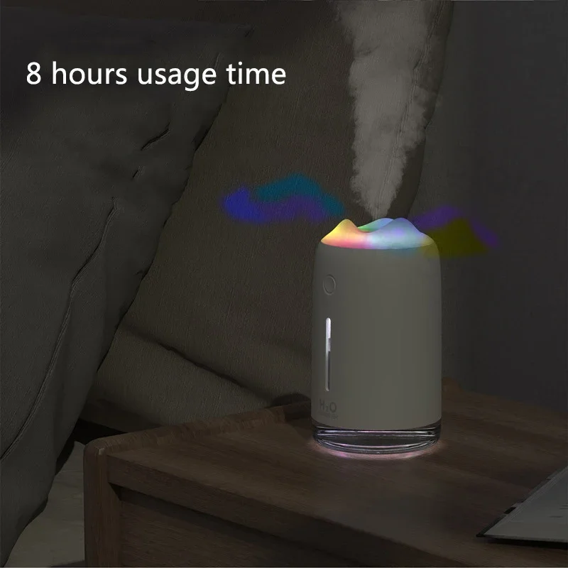 Wireless Air Diffuser Humidifier USB Charge Mini Portable 310ml Capacity Night Light Home Bedroom